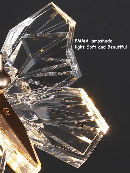 Crystal butterfly lamp Nordic Luxury Crystal Staircase Chandelier
