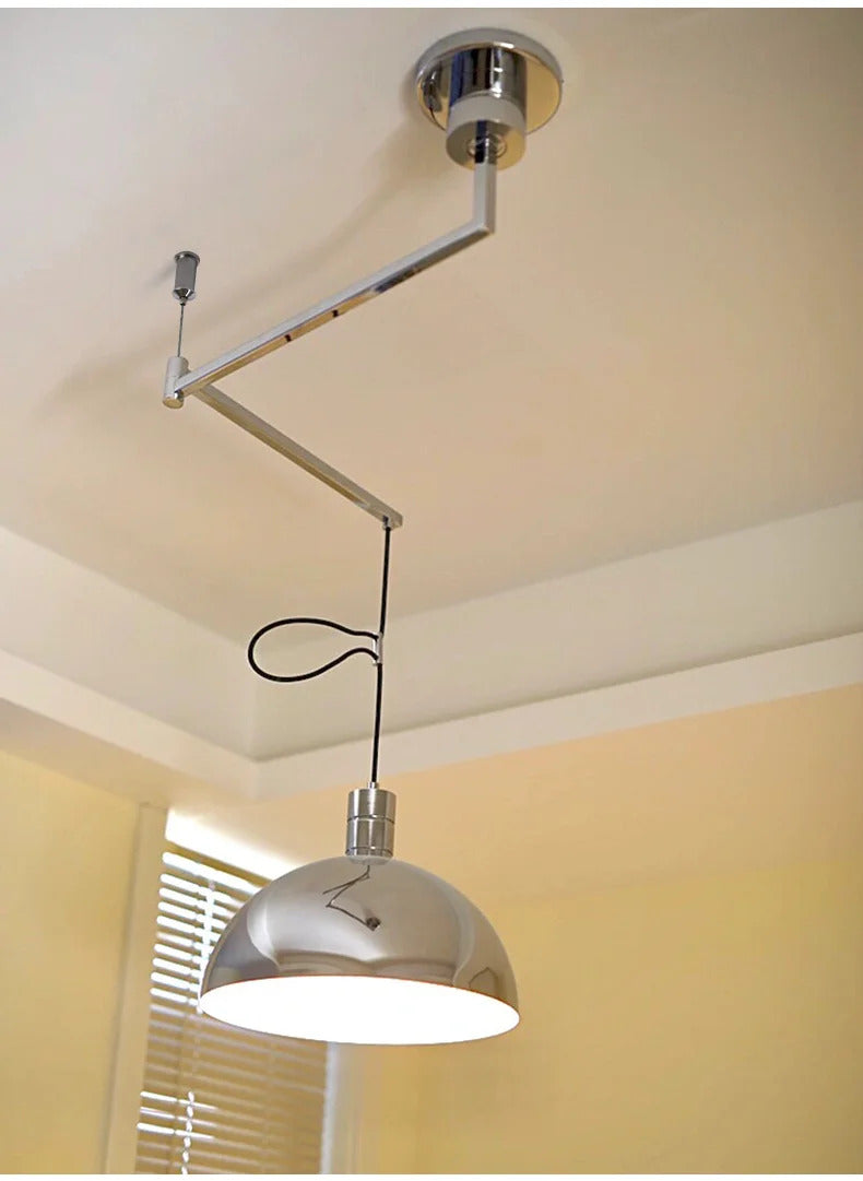 Bauhaus Telescoping Pendant Light Nordic Rocker Arm Movable swing hanging Lamps