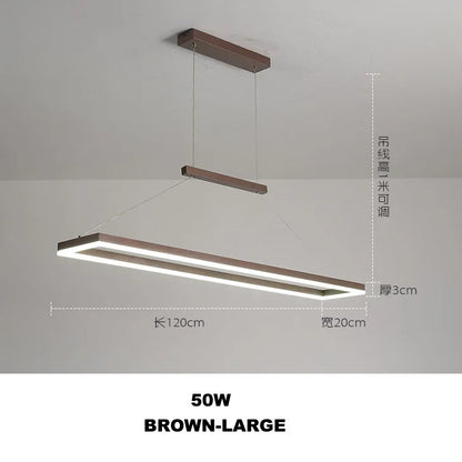 Rectangular chandelier Aluminum LED deco design Nordic style lamp