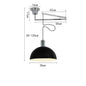 Bauhaus Telescoping Pendant Light Nordic Rocker Arm Movable swing hanging Lamps