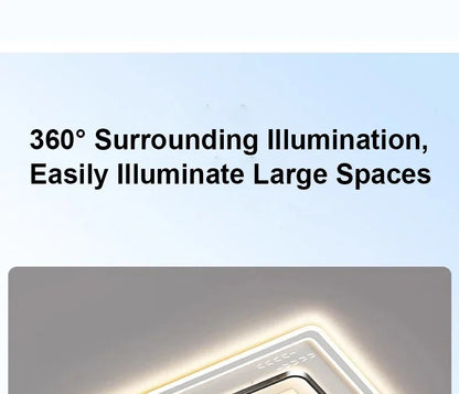 Invisible leafless LED ceiling fan light bedroom hotel remote control hanging lamp