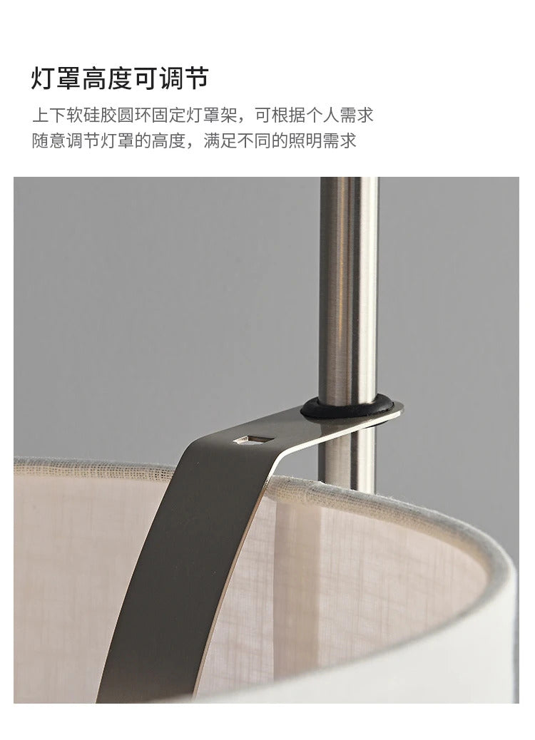 Japanese Liftable Wooden Lamp Wabi Sabi Fabric Floor Lamp