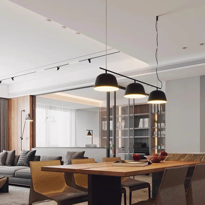 Danish designer Ambit rail pendant lamp Nordic black 3 heads long chandelier