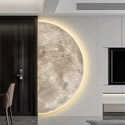 Moon Wall Painting Lamp Creative Minimalist Background wall sconce Wall picture light
