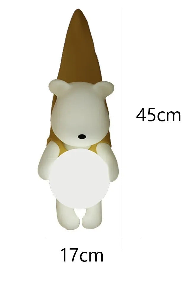 Bear Cute wall lamps Nordic Resin Little baby room Children's bedroom sconce lighting