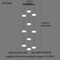 Modern villa Staircase Chandelier Nordic Oval String Ball Duplex Building LED pendant Light