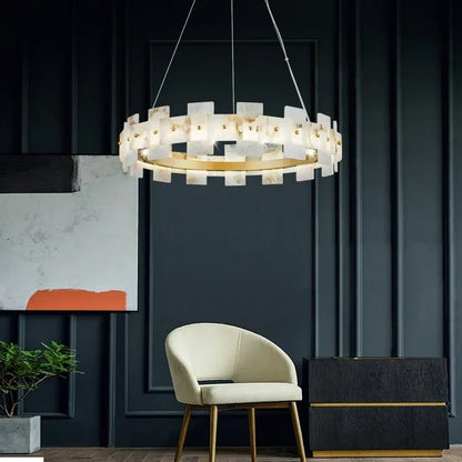 Alabaster Halo Chandelie