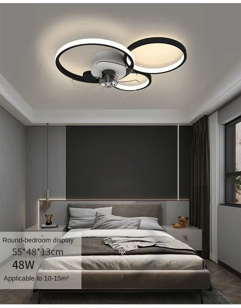 Nordic Ceiling Fan Lamp Home Living Room Modern Minimalist Restaurant Ceiling Lamp