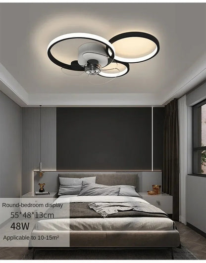 Nordic Ceiling Fan Lamp Home Living Room Modern Minimalist Restaurant Ceiling Lamp