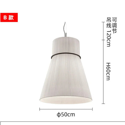 Wabi-sabi Style Pendant Lights Modern Fabric Pendant Lamp Minimalism Cloth Art Chandelier