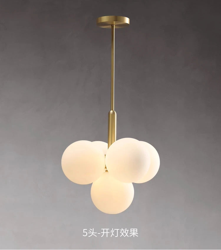 Nordic Luxury Glass Chandelier LED Pendant Lights Ceiling Suspension Hanging Lamp Fixture for Living Room Bedroom