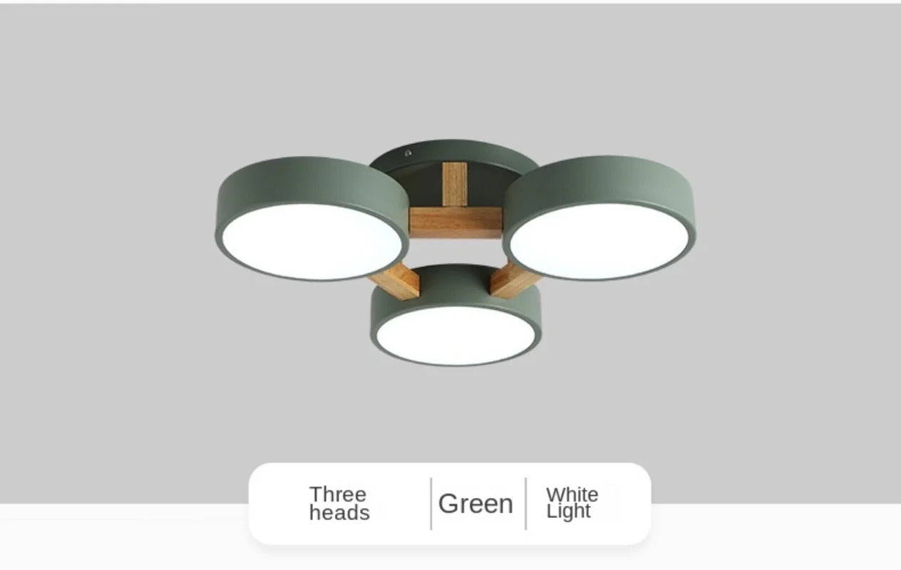 Modern Ceiling Lamp Bedroom Minimalist Wood Home Decor Lighting Fixtures