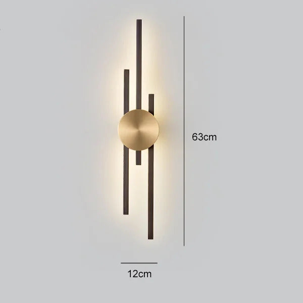 Modern Long Wall Lamp luxury minimalist black gold background LED Wall lights
