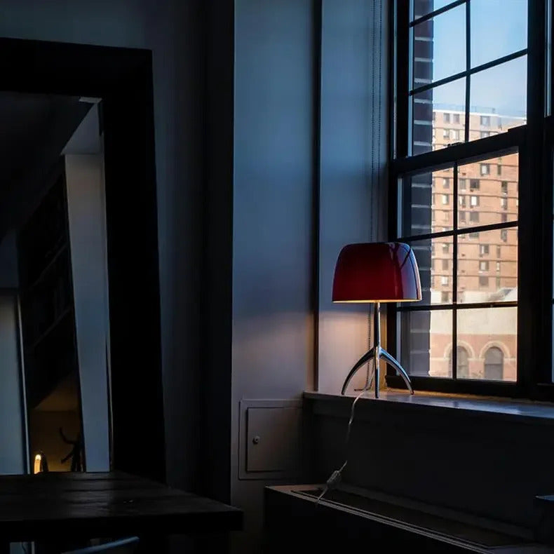 Nordic modern colorful glass lampshade three legged LED desk lamp suitable for study bedroom living room