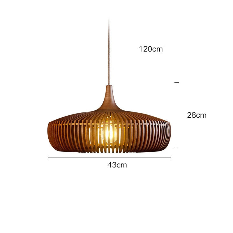 Clava Dine log Wood Pendant lamp birdcage denmark designer lamp for Dining Room Study Living Room Table Decoration loft lamp