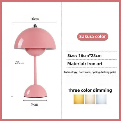 Danish Flower Bud Desk Lamp Nordic Modern Minimalist Bedroom Bedside Study Living Room Decoration LED Reading Table Light
