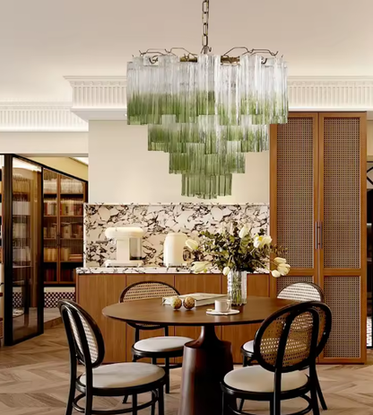 Green Glass Chandelier