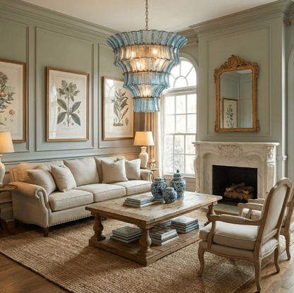 Calyra Tiered Chandelier - Glass Chandelier