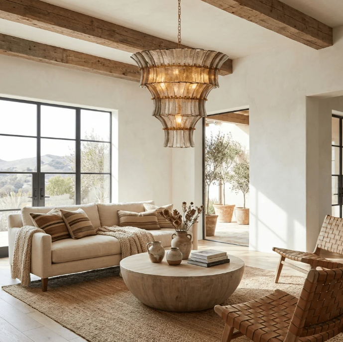 Calyra Tiered Chandelier - Glass Chandelier