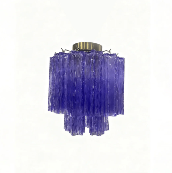 Fiora Pink Glass Ceiling Lamp - Colorful Ocean Glass Ceiling Lamp