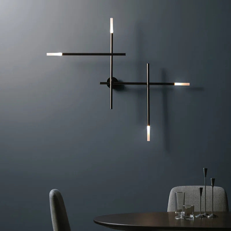 Nordic line Art Wall Lamp Modern Minimalist Creative Cross Shaped Sconce light