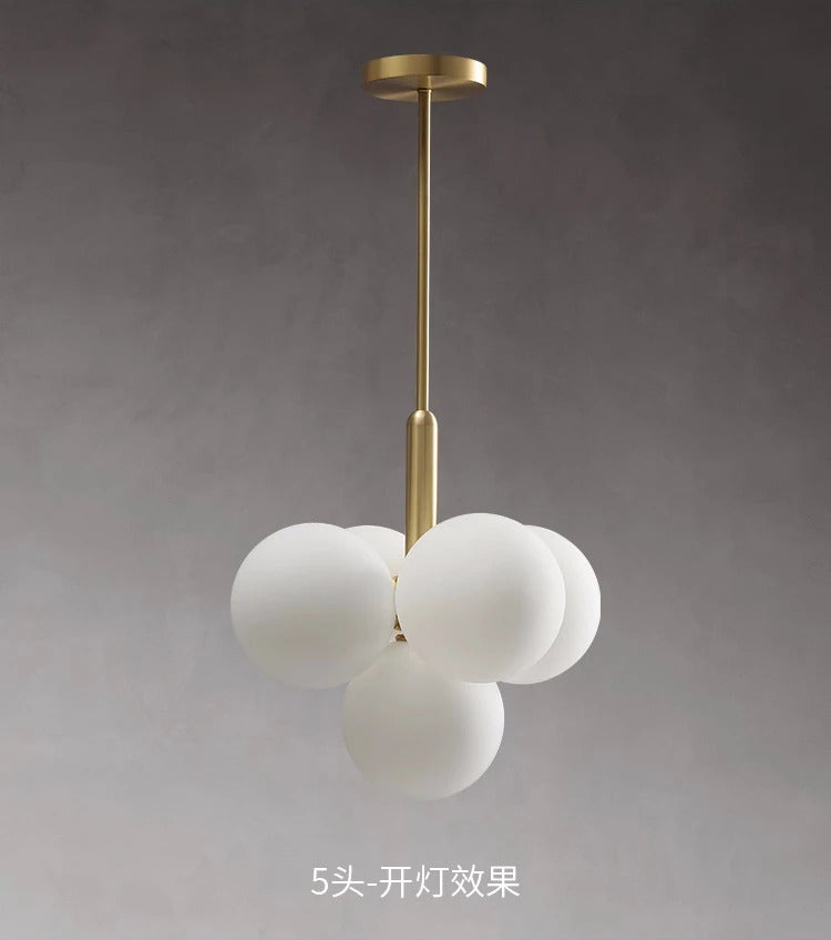 Nordic Luxury Glass Chandelier LED Pendant Lights Ceiling Suspension Hanging Lamp Fixture for Living Room Bedroom