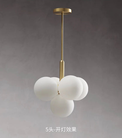 Nordic Luxury Glass Chandelier LED Pendant Lights Ceiling Suspension Hanging Lamp Fixture for Living Room Bedroom