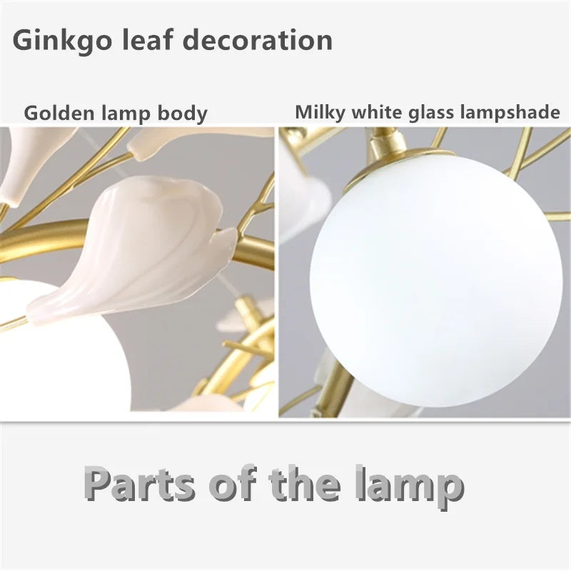 Ginkgo Orb Chandelier