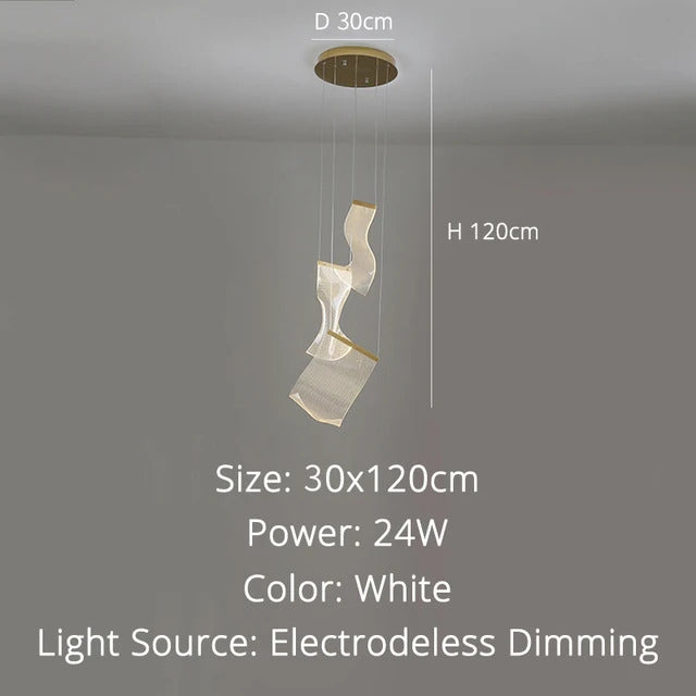 Rinkle Suspended Lights Modern Guide stairwell Chandelier