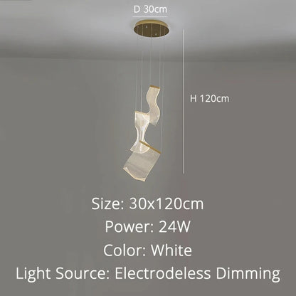 Rinkle Suspended Lights Modern Guide stairwell Chandelier