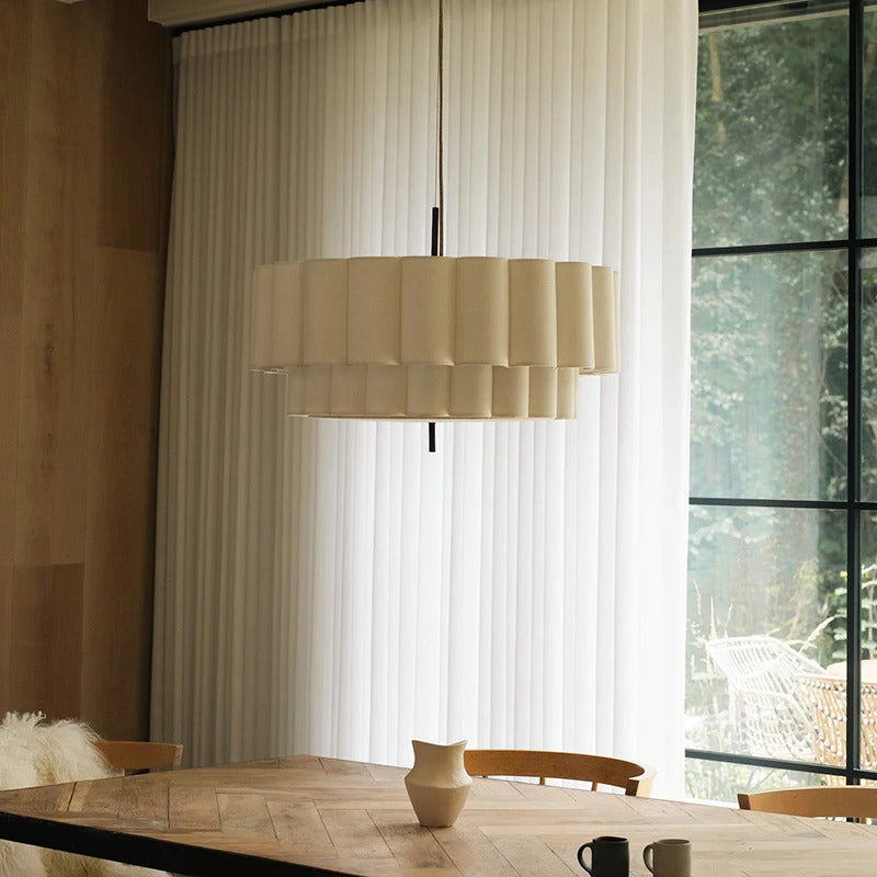 Nordic Minimalist Wabi Sabi Fabric Ceiling Chandelier Living Dining Room Bedroom Pendant Lights