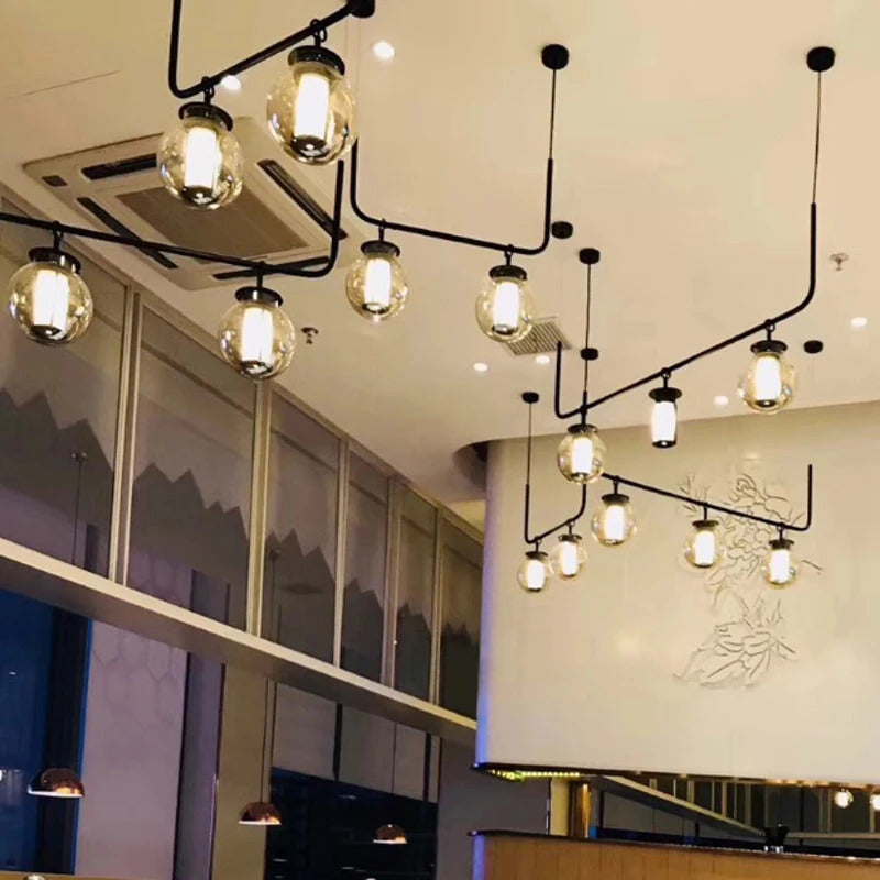 Bai Chandelier Postmodern crossbar design glass ball light