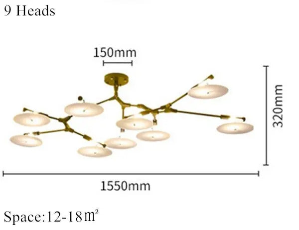 Modern tree branch chandelier luxury decoration Nordic replica lamp