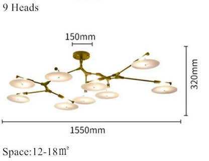 Modern tree branch chandelier luxury decoration Nordic replica lamp