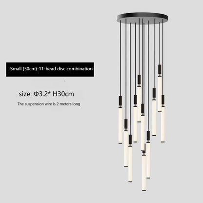 Nordic Staircase strip Pendant Light Modern Minimalist long line Villa Loft bedside Hanging Lamp