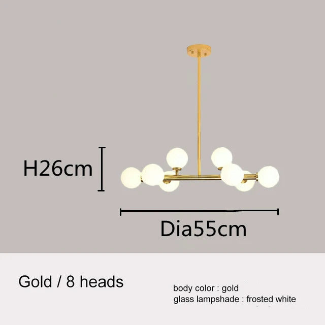 Nordic Round chandelier Glass Ball Chandeliers Living room ring scandinavian lamp fixtures