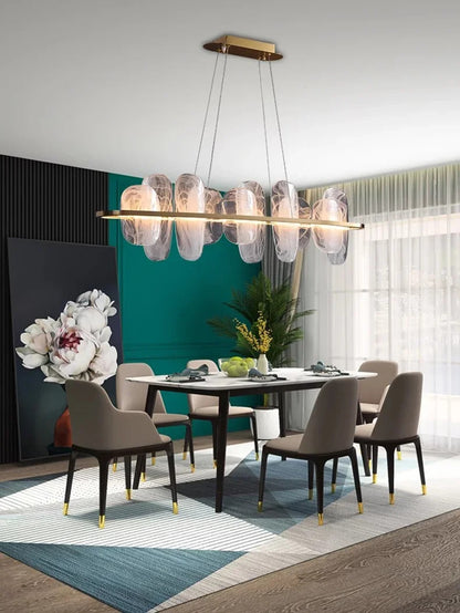 Modern Luxury crystals Ring Chandelier Italian designer glass golden pendant light