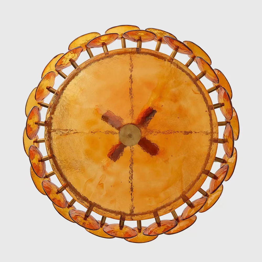 Lorenzo Chandelier Vintage French Living Room Hanging Lamp Orange Chandelier