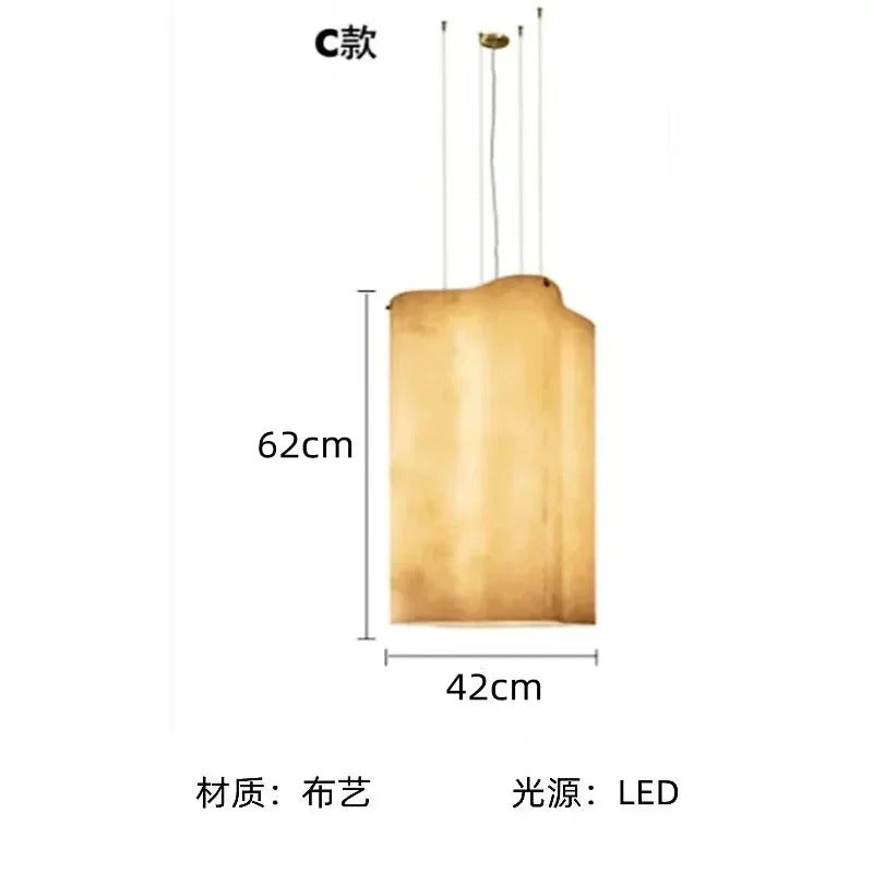 Nuvola Cloud Pendant Lamp Creative LED Fabric Hanging Chandelier