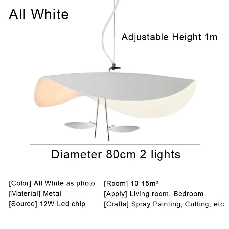 Catellani & Smith Lederam Manta Pendant Lamp Flying Saucer Hat industrial retro replica design lamp white black pendant light