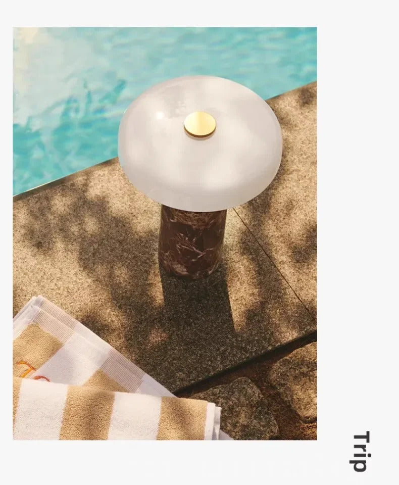 Marble luxury Table Lamps Danish Atmosphere LED Desk Light Charging Touch Switch lighting