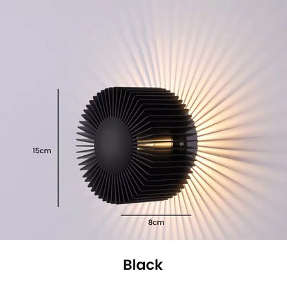 Modern small wall lamp Designer aluminium wall light Black Rose Gold bedroom night sconce