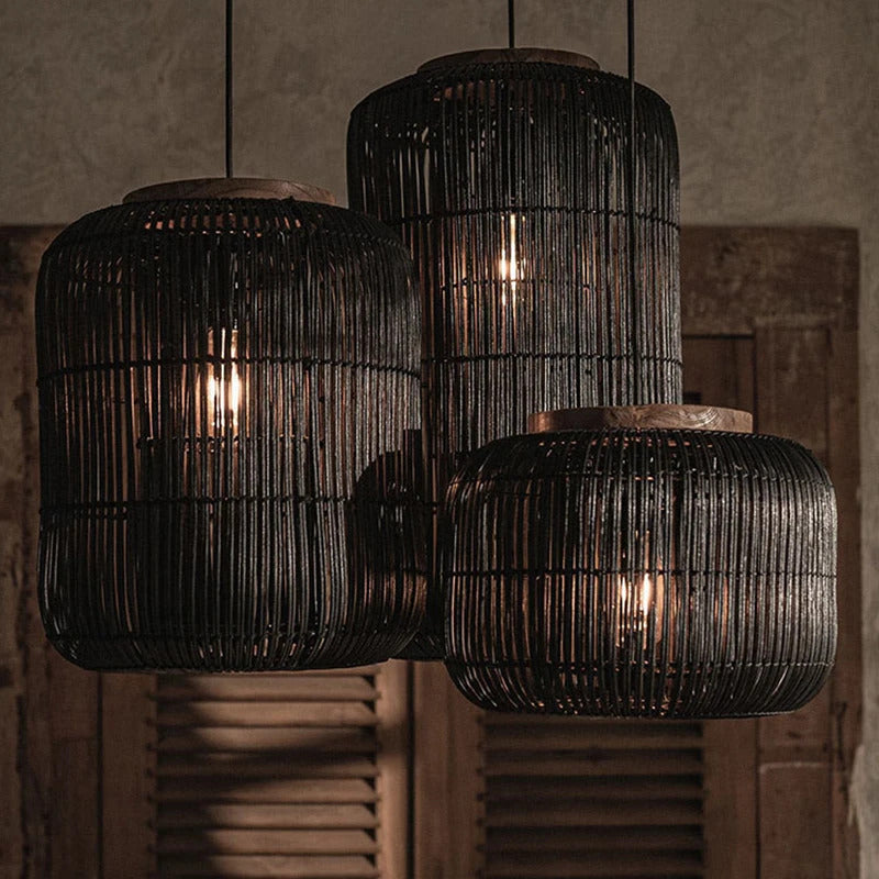 TUB pendant lamp Vitage rattan pendant light