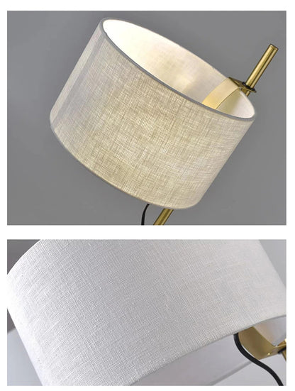 Japanese Liftable Wooden Lamp Wabi Sabi Fabric Floor Lamp