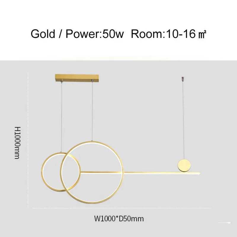 Ring chandelier for Dining room Kitchen island chandelier