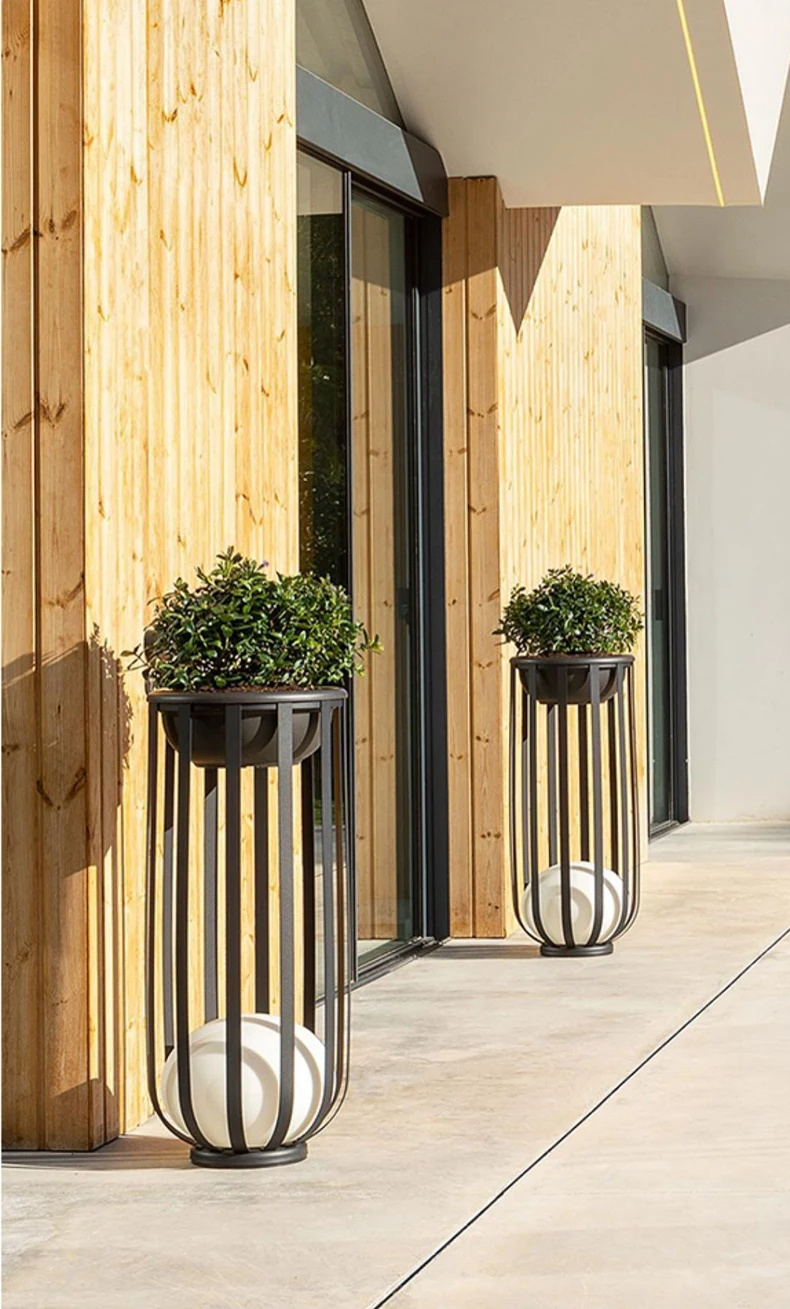 Outdoor Waterproof Lawn Lamps Solar Courtyard Balcony Garden Plant Flowerpot LED lamp