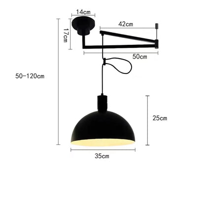 Bauhaus Telescoping Pendant Light Nordic Rocker Arm Movable swing hanging Lamps