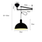 Bauhaus Telescoping Pendant Light Nordic Rocker Arm Movable swing hanging Lamps