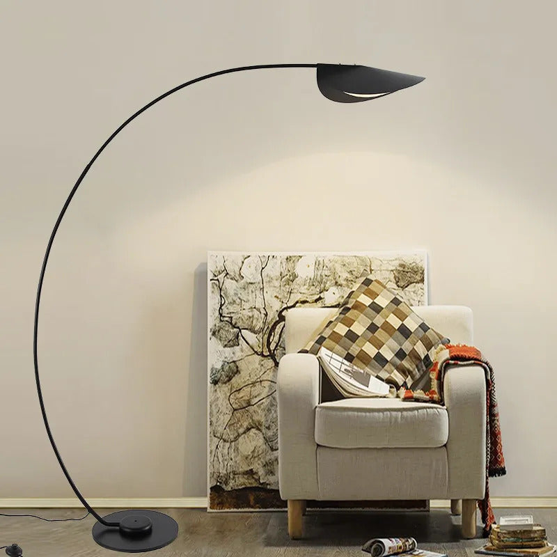 Modern Fishing floor Lamp Creative Black minimalist Living Room corner sofa standing light