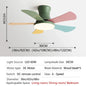 Nordic colorful Ceiling fan light Modern Children bedroom Indoor Ceiling fan lamp